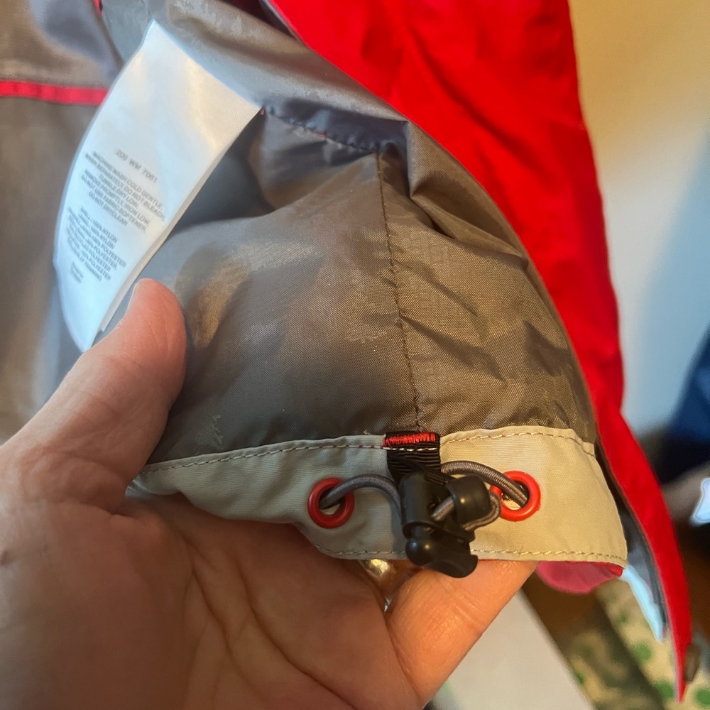 Columbia Men’s XL interchange Omni tech lined windbreaker. Grey and red. Zip up - Picture 14 of 15